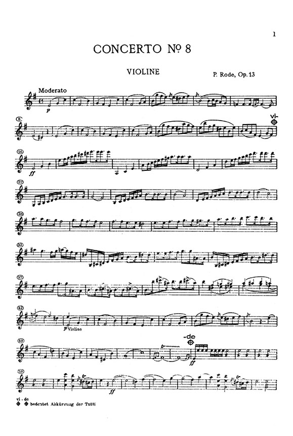 羅德小提琴協奏曲 Rode Violin Concerto No. 8 for Violin and Piano
