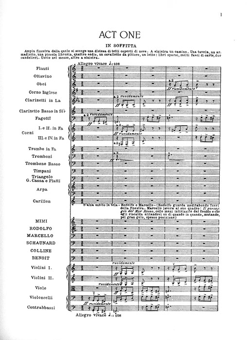 Giacomo Puccini La Bohème in Full Score Giacomo Puccini La Bohème in Full Score