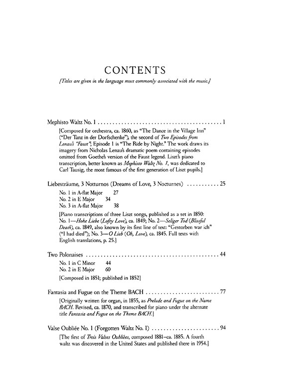 Franz Liszt Mephisto-Walzer and Other Works for Solo Piano Franz Liszt Mephisto-Walzer and Other Works for Solo Piano