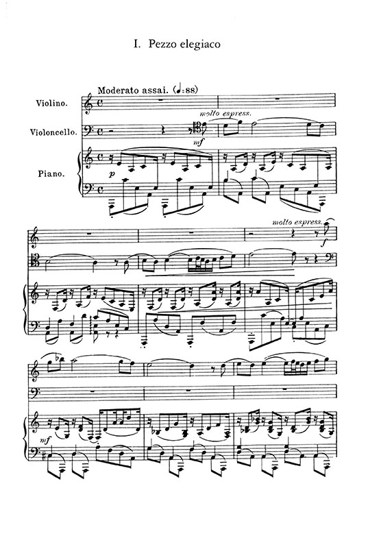 Tchaikovsky Piano Trio in A Minor, Op. 50 Tchaikovsky Piano Trio in A Minor, Op. 50