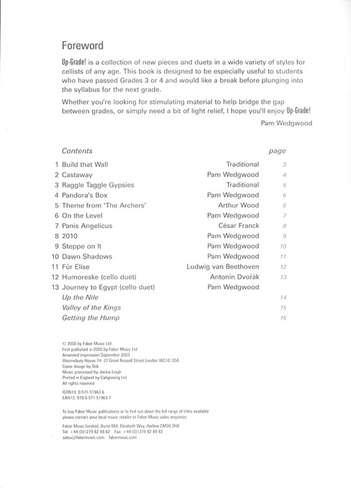 Up Grade! Cello Grades 3-5