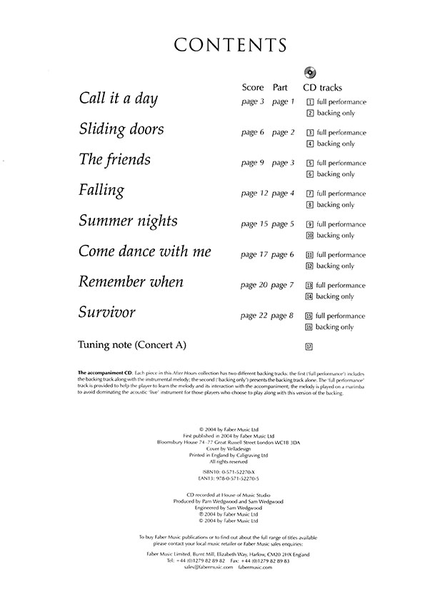 Pam Wedgwood After Hours for Flute and Piano Pam Wedgwood After Hours for Flute and Piano
