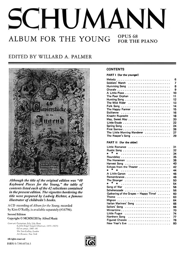 Schumann  Album for the Young Opus 68 for the Piano