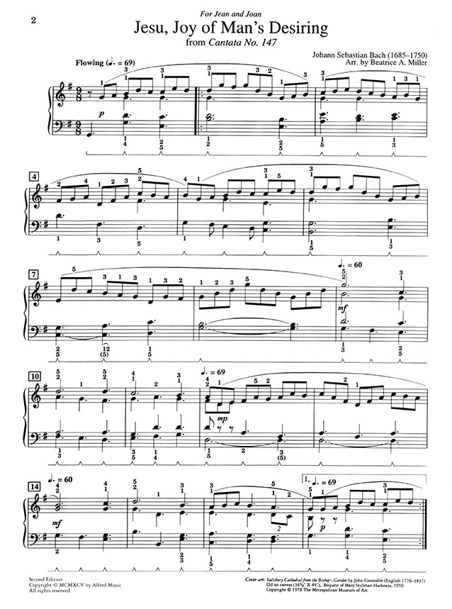 J. S. Bach Jesu, Joy of Man's Desiring from Cantata No. 147 for the Keyboard