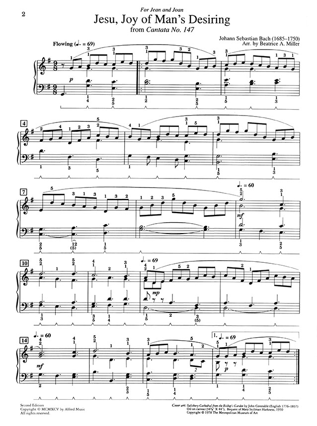J. S. Bach Jesu, Joy of Man's Desiring from Cantata No. 147 for the Keyboard J. S. Bach Jesu, Joy of Man's Desiring from Cantata No. 147 for the Keyboard