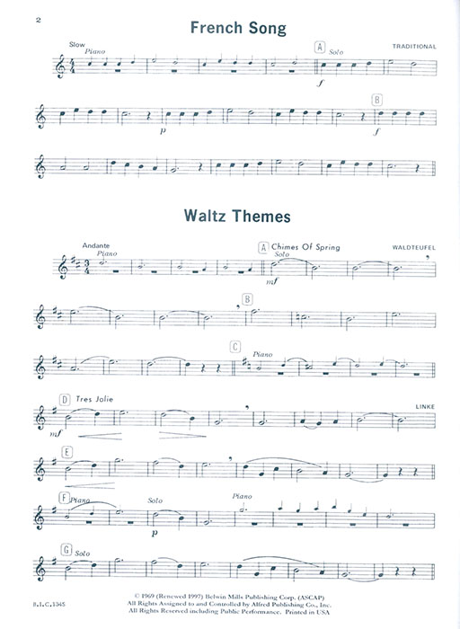 Student Instrumental Course【Alto Saxophone Soloist Solo Book】Level One