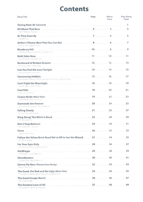 Top Hits from TV, Movies & Musicals Instrumental Solos for Clarinet