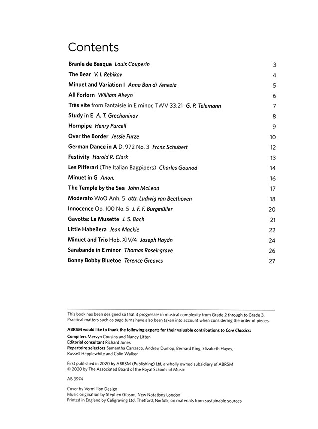 Core Classics Essential Repertoire for Piano Grades 2-3 Core Classics Essential Repertoire for Piano Grades 2-3