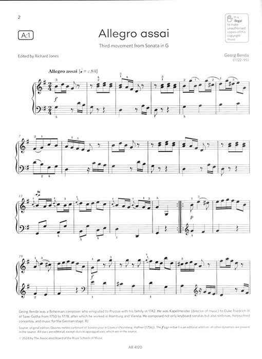 Piano Exam Pieces 2025 & 2026 Grade 4
