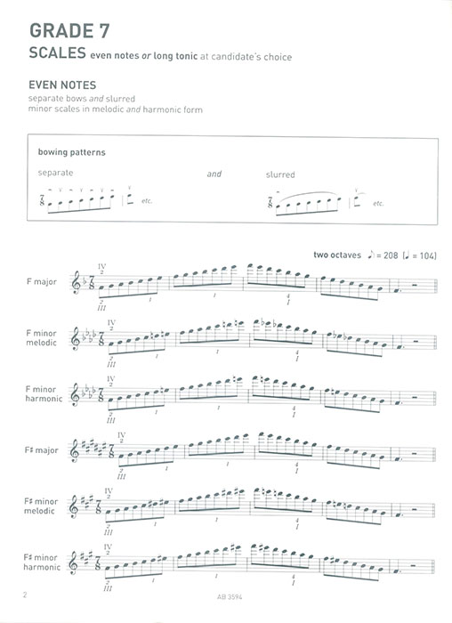 Violin Scales & Arpeggios Grade 7 Violin Scales & Arpeggios Grade 7