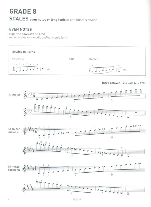 Violin Scales & Arpeggios Grade 8 Violin Scales & Arpeggios Grade 8