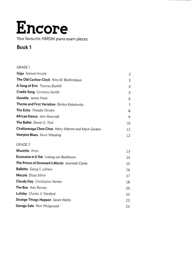 Encore, Piano Book 1 Encore, Piano Book 1
