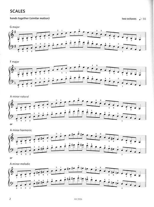 Piano Scales & Arpeggios Grade 2