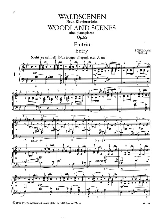 Schumann Waldscenen Op. 82 (Ferguson) for Piano