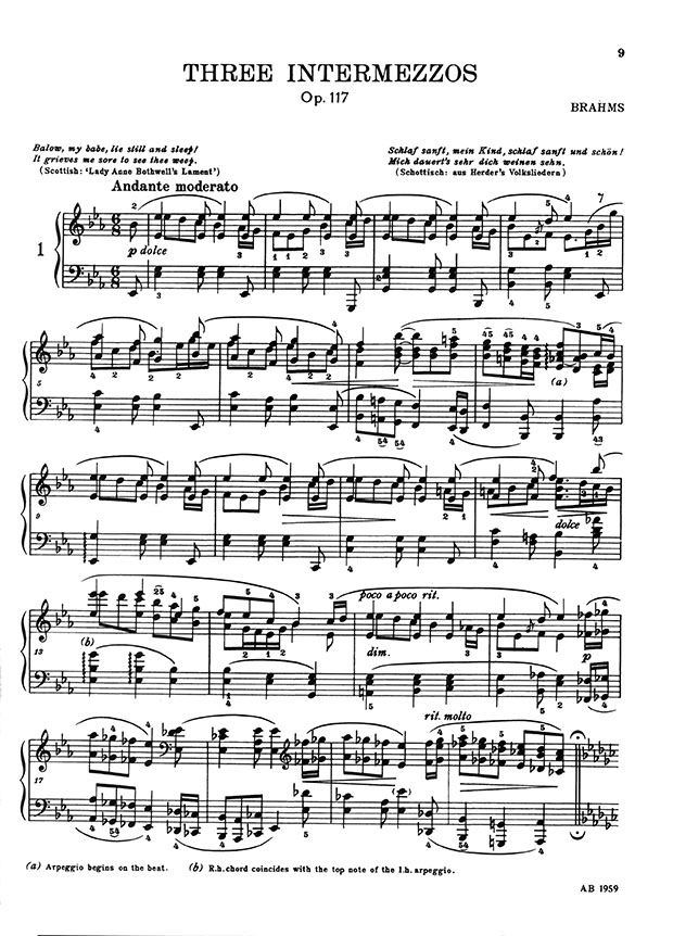 Brahms Three Intermezzos Op. 117 (Ferguson)