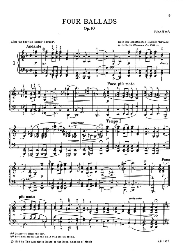 Brahms Four Ballads Op. 10 (Ferguson)