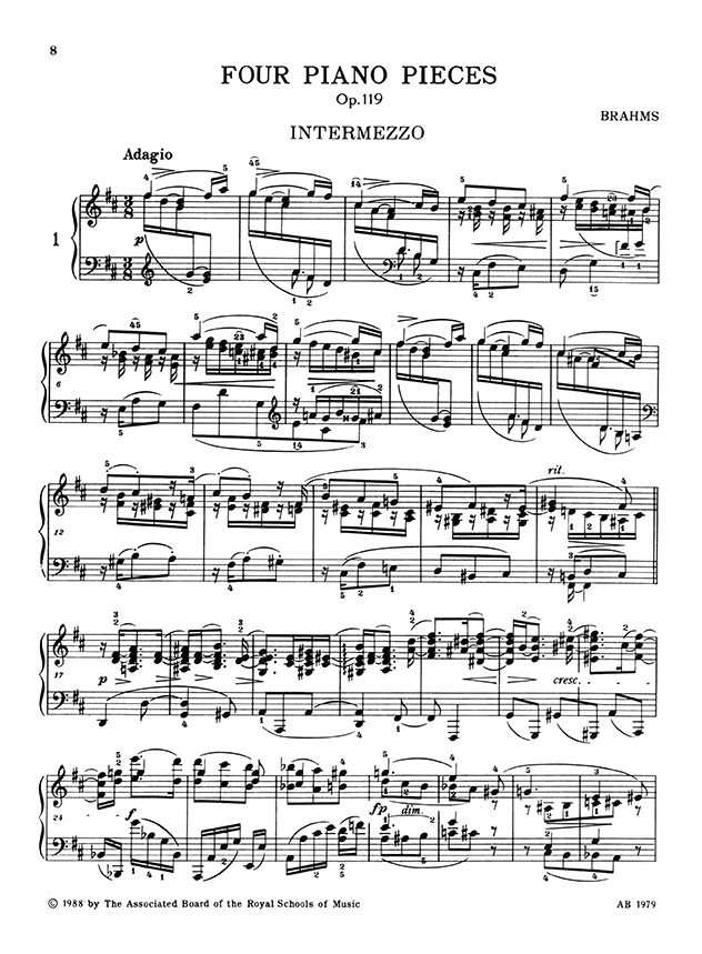 Brahms Four Piano Pieces Op. 119 (Ferguson)