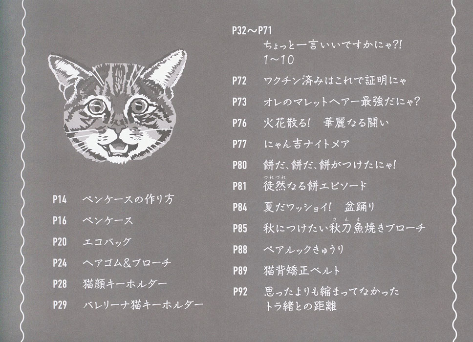 猫しぐさイラスト刺しゅう ちょっと一言いいですかにゃ?!図案71