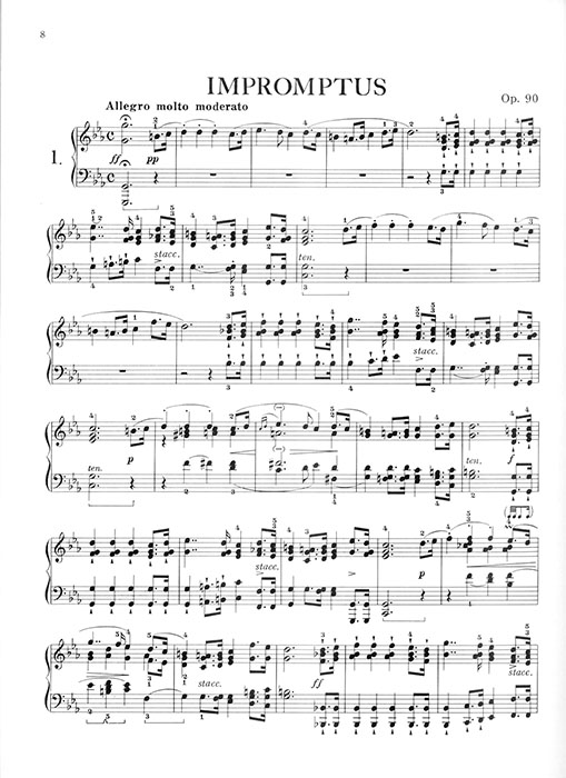 Schubert シューベルト 即興曲・楽興の時 for Piano