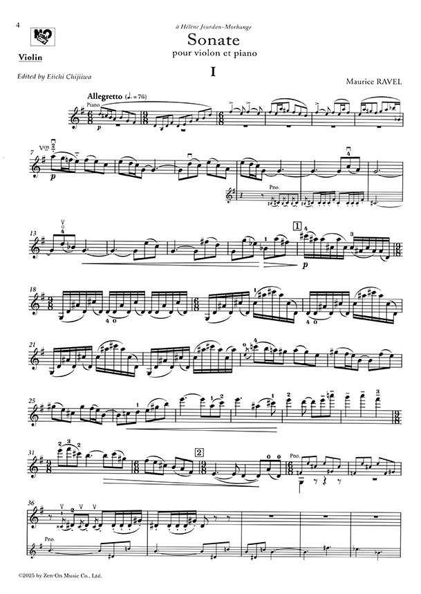 Ravel Sonate pour Violon et Piano/ラヴェル ヴァイオリン・ソナタ Ravel Sonate pour Violon et Piano/ラヴェル ヴァイオリン・ソナタ