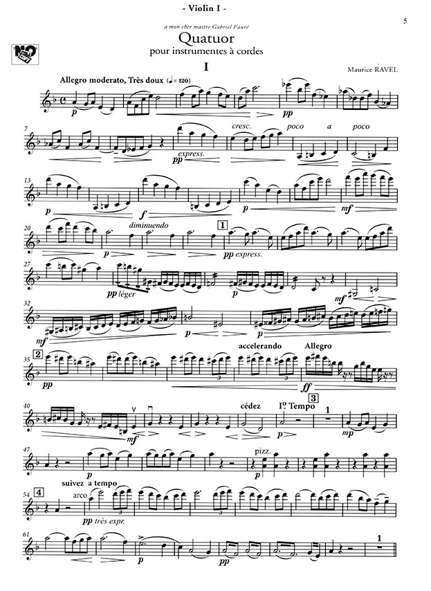 Ravel String Quartet in F Major for 2 Violins, Viola and Cello/ラヴェル 弦楽四重奏曲ヘ長調(パート譜セット) Ravel String Quartet in F Major for 2 Violins, Viola and Cello/ラヴェル 弦楽四重奏曲ヘ長調(パート譜セット)