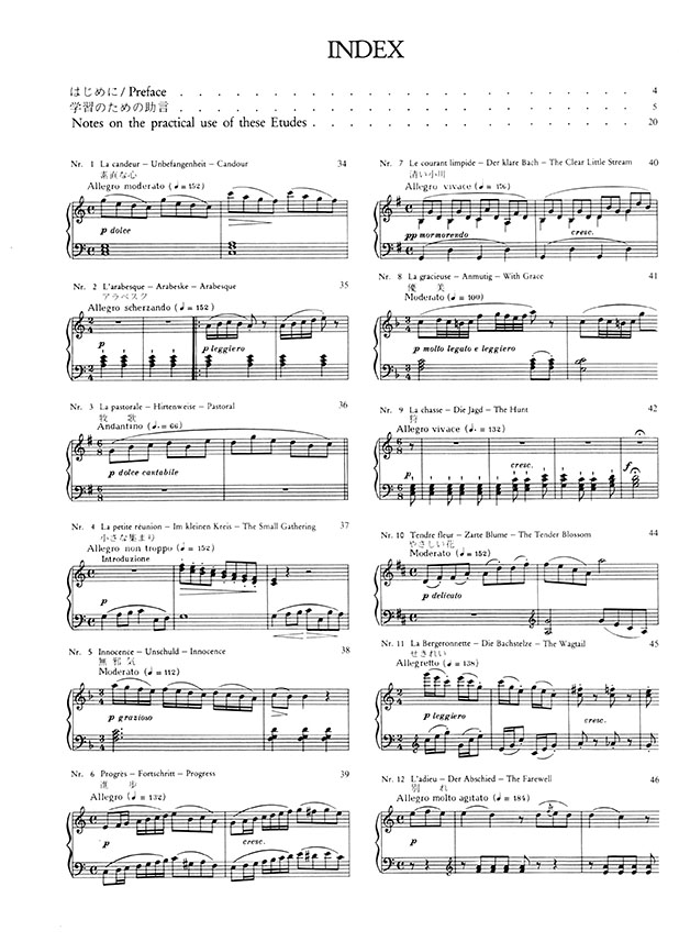 Burgmüller 25 Etüden Op. 100／ブルクミュラー 25の練習曲 作品100