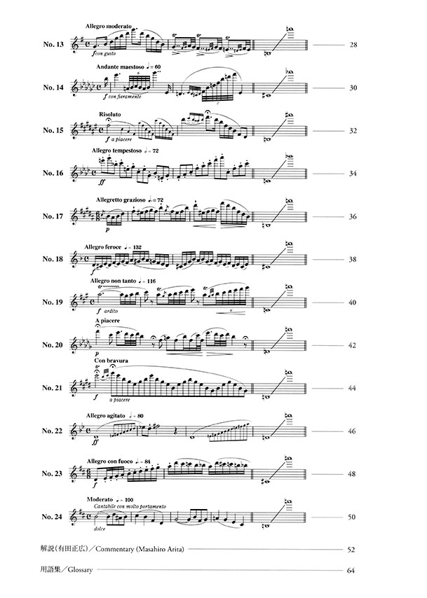 Fürstenau Bouquet de tons／Tonartenstrauss Op. 125／フュルステナウ/音の花束 ヴィルトゥオジティのための24調のエチュード Op.125 for Flute