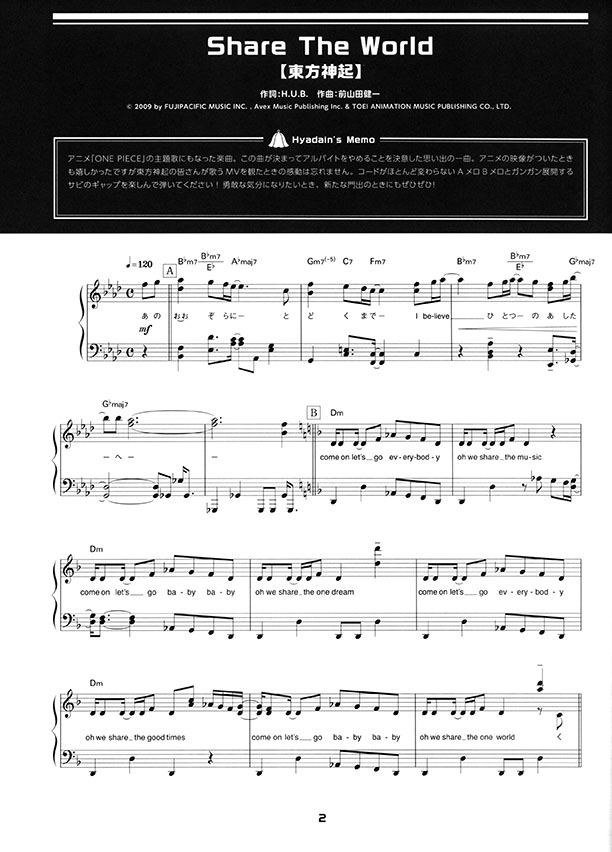 Piano Solo ヒャダイン[前山田健一] ピアノ・コレクション