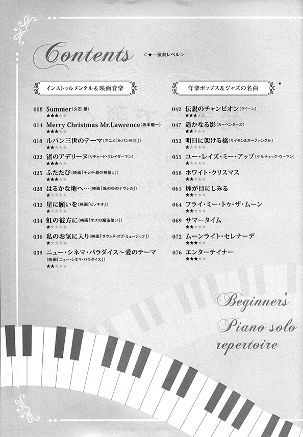 初級ピアノ・ソロ 発表会で弾く定番&名曲レパートリー 〜ポップスからクラシックまで〜