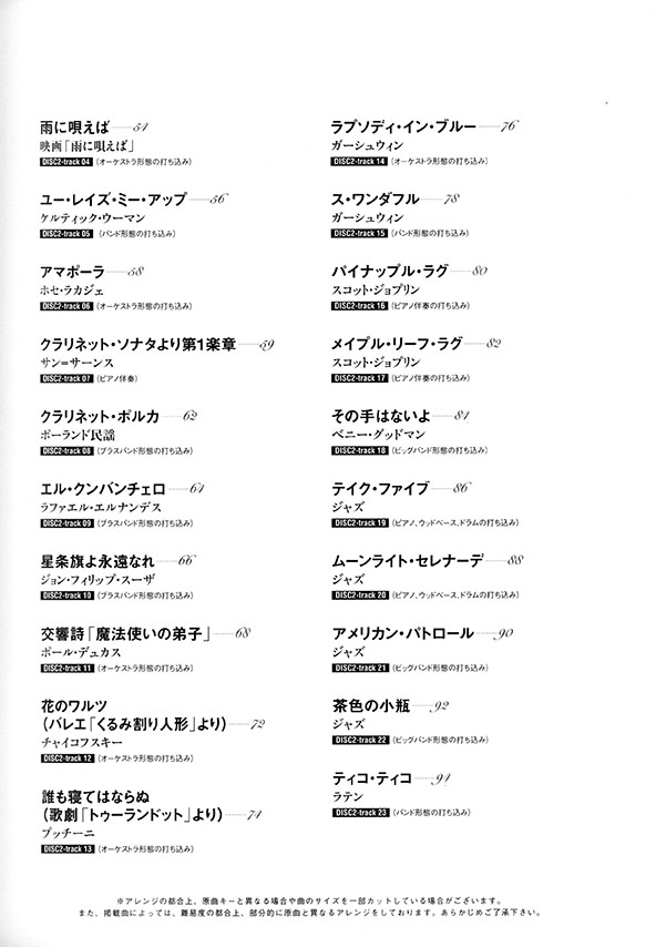 クラリネットで吹けたらカッコイイ人気曲あつめました。(カラオケCD2枚付) クラリネットで吹けたらカッコイイ人気曲あつめました。(カラオケCD2枚付)