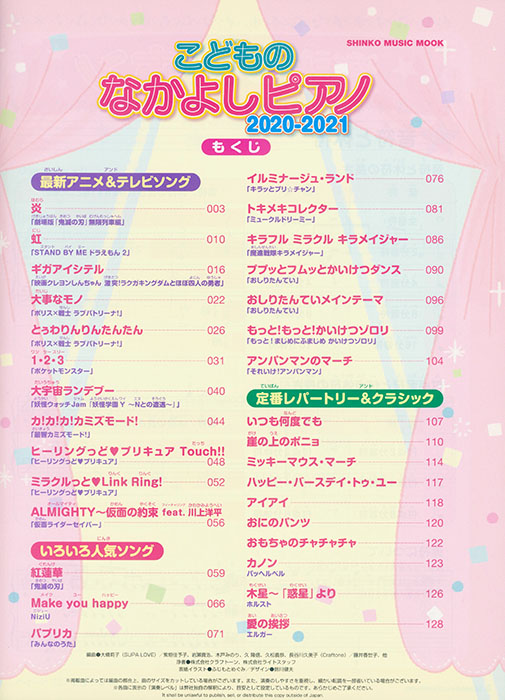 こどものなかよしピアノ2020-2021