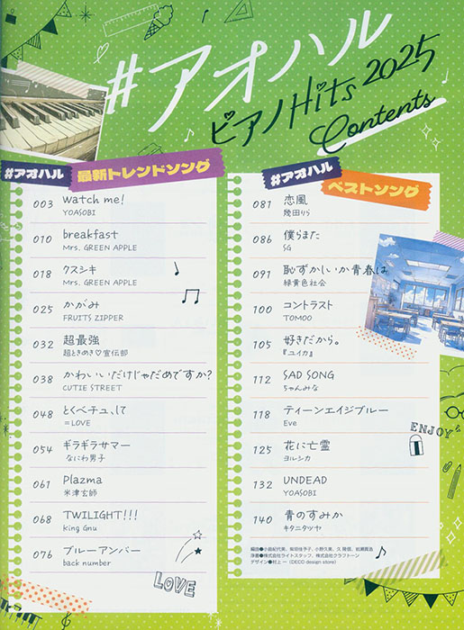 #アオハル ピアノHits 2025