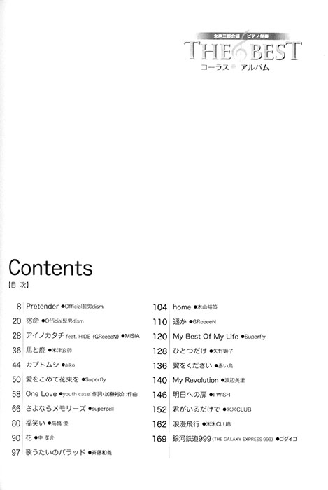 女声三部合唱／ピアノ伴奏 The Best コーラス・アルバム [いっぱい！ヒットソング編] (3訂版)