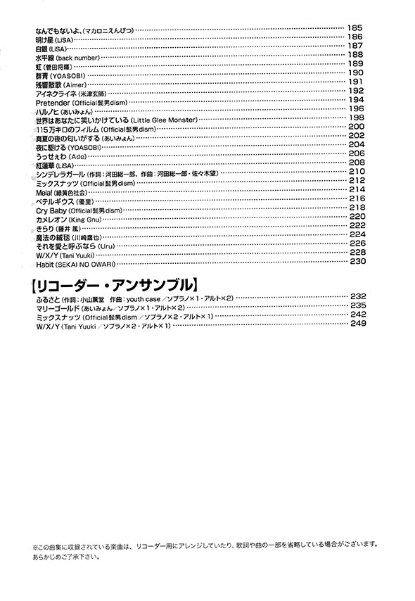 やさしく楽しく吹ける ソプラノ・リコーダーの本【J-POP&歌謡曲大全集】