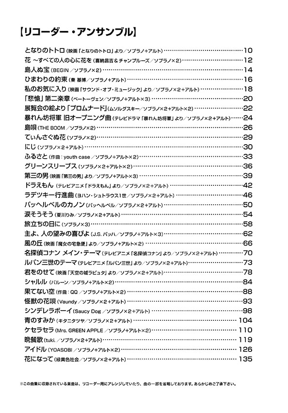 やさしく楽しく吹ける リコーダー・アンサンブルの本 ~アイドル、パッヘルベルのカノンからとなりのトトロまで~ やさしく楽しく吹ける リコーダー・アンサンブルの本 ~アイドル、パッヘルベルのカノンからとなりのトトロまで~