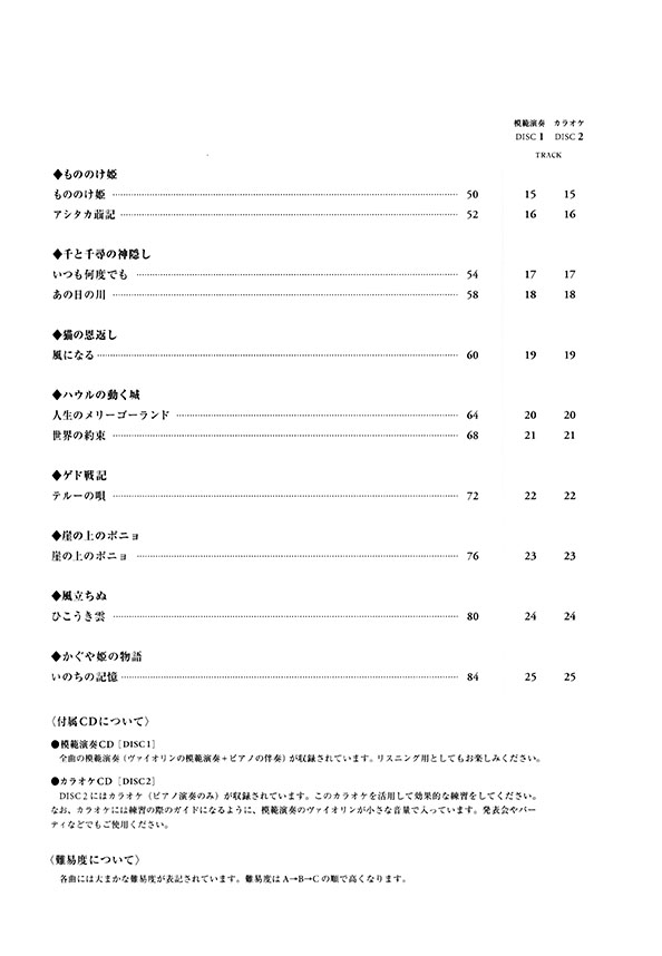 ヴァイオリンのしらべ スタジオジブリ作品集