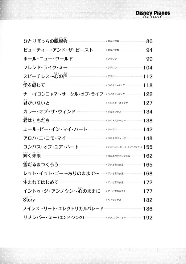 初級×中級 ディズニー・ピアノ・コンサート ソロ・アレンジ名曲集