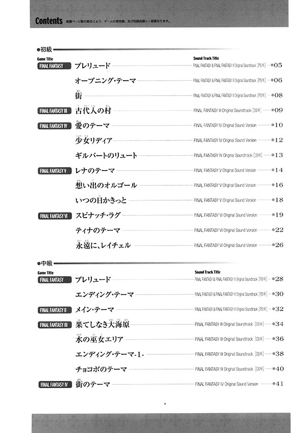 ピアノ・ソロ/連弾 ファイナルファンタジー・ピアノ発表会曲集 ピアノ・ソロ/連弾 ファイナルファンタジー・ピアノ発表会曲集