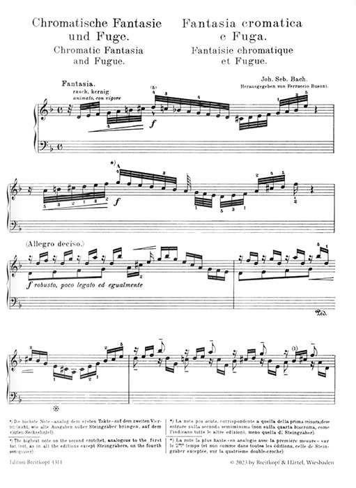 Bach-Busoni Klavierwerke Instruktive Ausgabe BandⅩⅣ Mehrsätzige Vortragsstücke BWV 903 , 906 , 968 , 992 , 998 Bach-Busoni Klavierwerke Instruktive Ausgabe BandⅩⅣ Mehrsätzige Vortragsstücke BWV 903 , 906 , 968 , 992 , 998