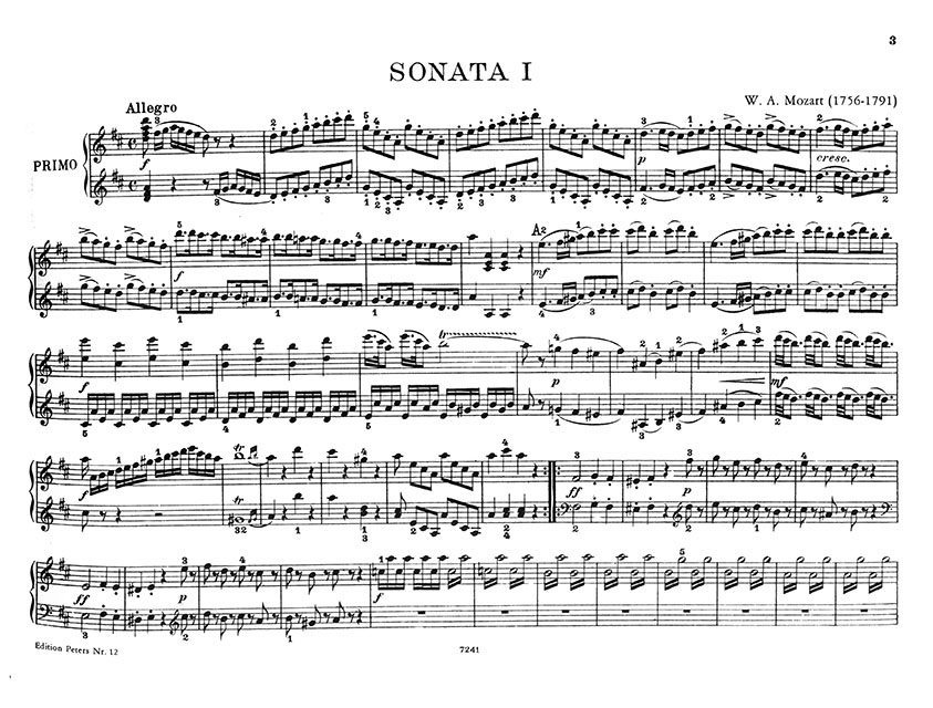 Mozart Klavierwerke zu 4 Händen Works for Piano 4 Hands