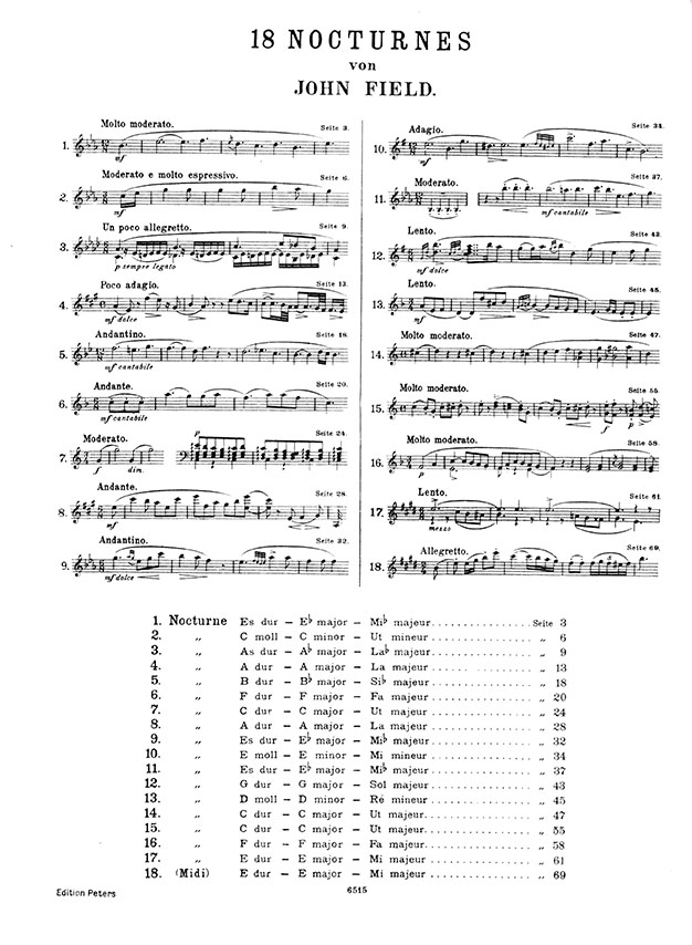 Field Nocturnes Klavier (Koehler) Field Nocturnes Klavier (Koehler)