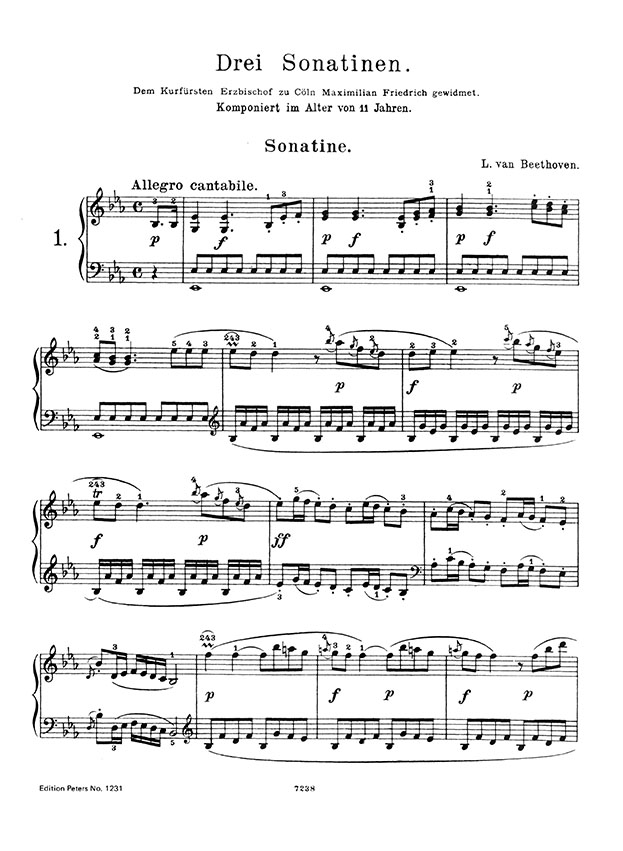 Beethoven Sonatines Klavier Beethoven Sonatines Klavier