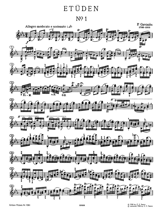 Gaviniés 24 Etudes 'Matinées' for Violin