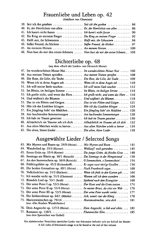 Schumann Lieder Band Ⅰ for High Voice