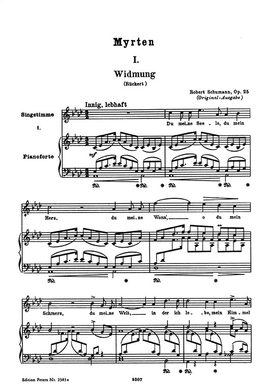 Schumann Lieder Band Ⅰ for High Voice