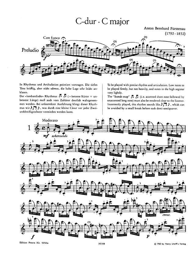 Fürstenau 26 Übungen Opus 107 Band Vol. Ⅰ Flute