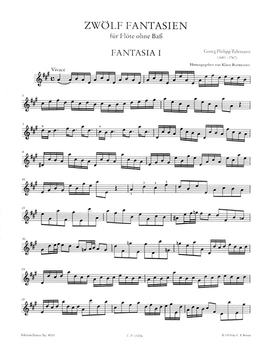 Telemann 12 Fantasien Flöte Solo Telemann 12 Fantasien Flöte Solo