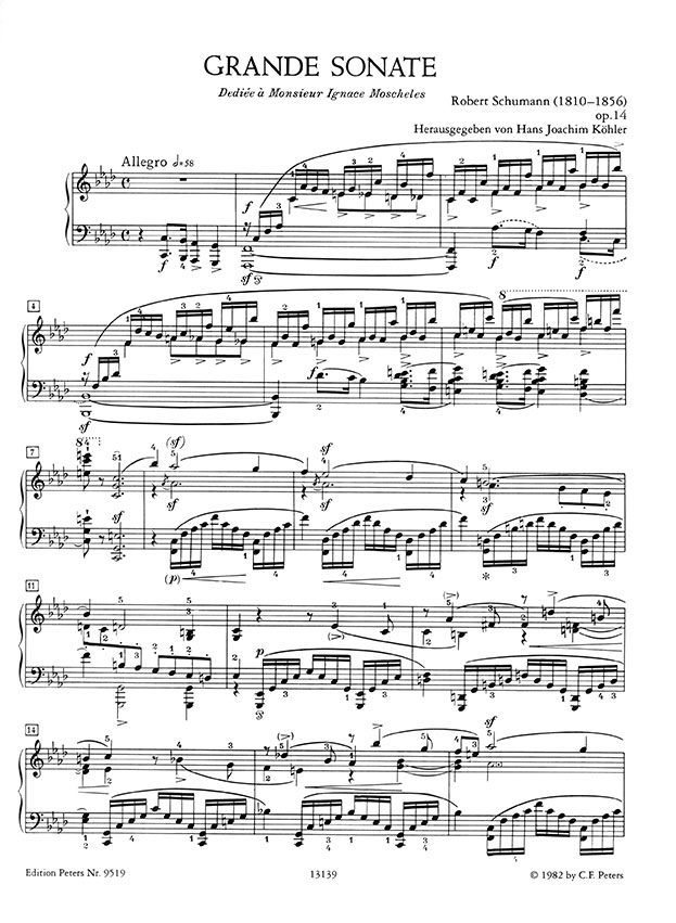 Schumann Grand Sonate f-Moll Opus 14 Klavier Schumann Grand Sonate f-Moll Opus 14 Klavier
