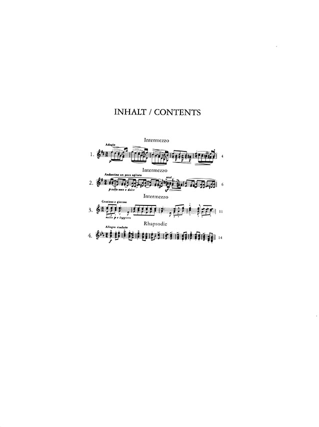 Brahms 4 Klavierstücke Opus 119 Klavier (Urtext) Brahms 4 Klavierstücke Opus 119 Klavier (Urtext)