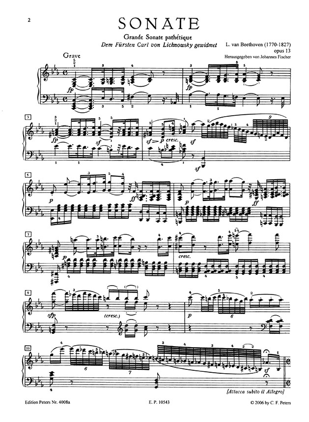 Beethoven Sonate c-moll Pathétique Opus 13 für Klavier (Urtext) Beethoven Sonate c-moll Pathétique Opus 13 für Klavier (Urtext)
